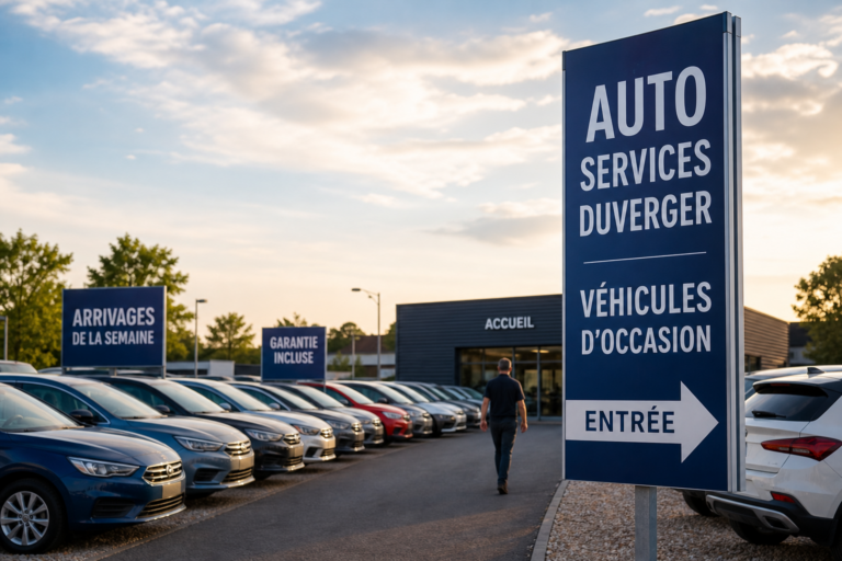 Signalétique parc véhicules occasion : faire entrer les gens sur le terrain
