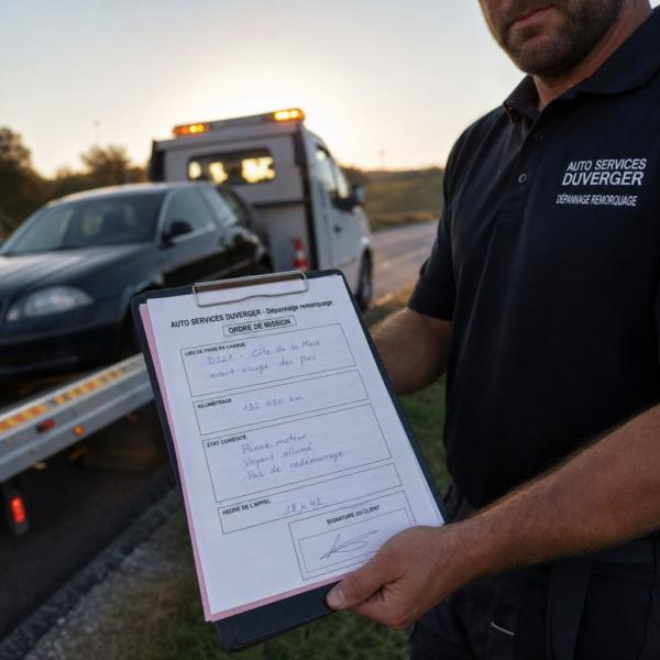 Ordre de mission de dépannage autocopiant