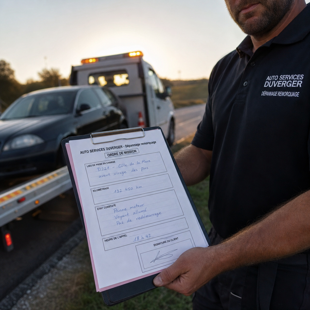 Ordre de mission de dépannage autocopiant