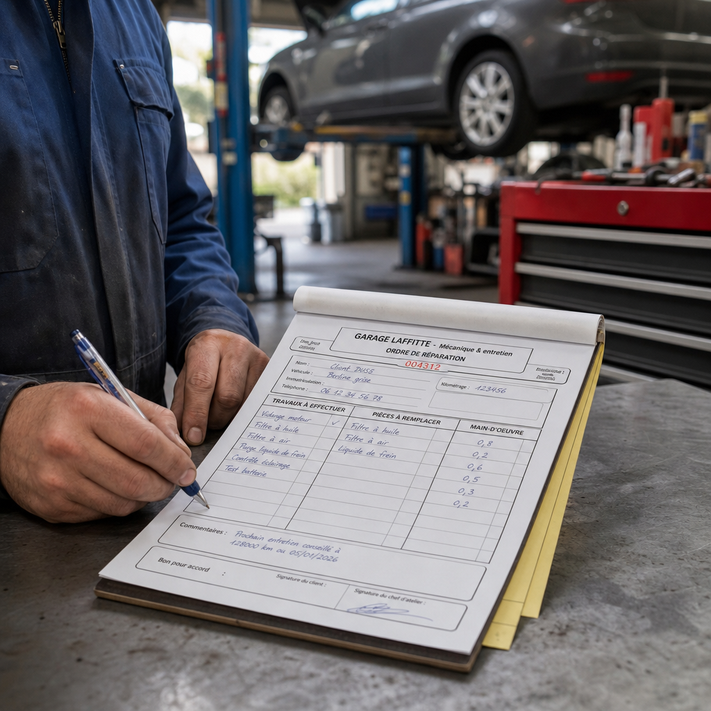 Ordre de réparation autocopiant