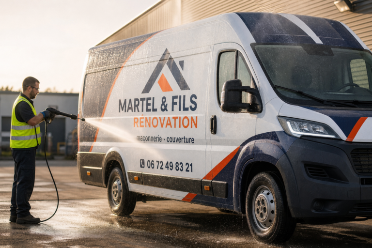 Covering vehicule lavage haute pression : le karcher abîme-t-il votre marquage ?