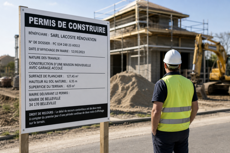 Durée affichage permis de construire : combien de temps laisser le panneau