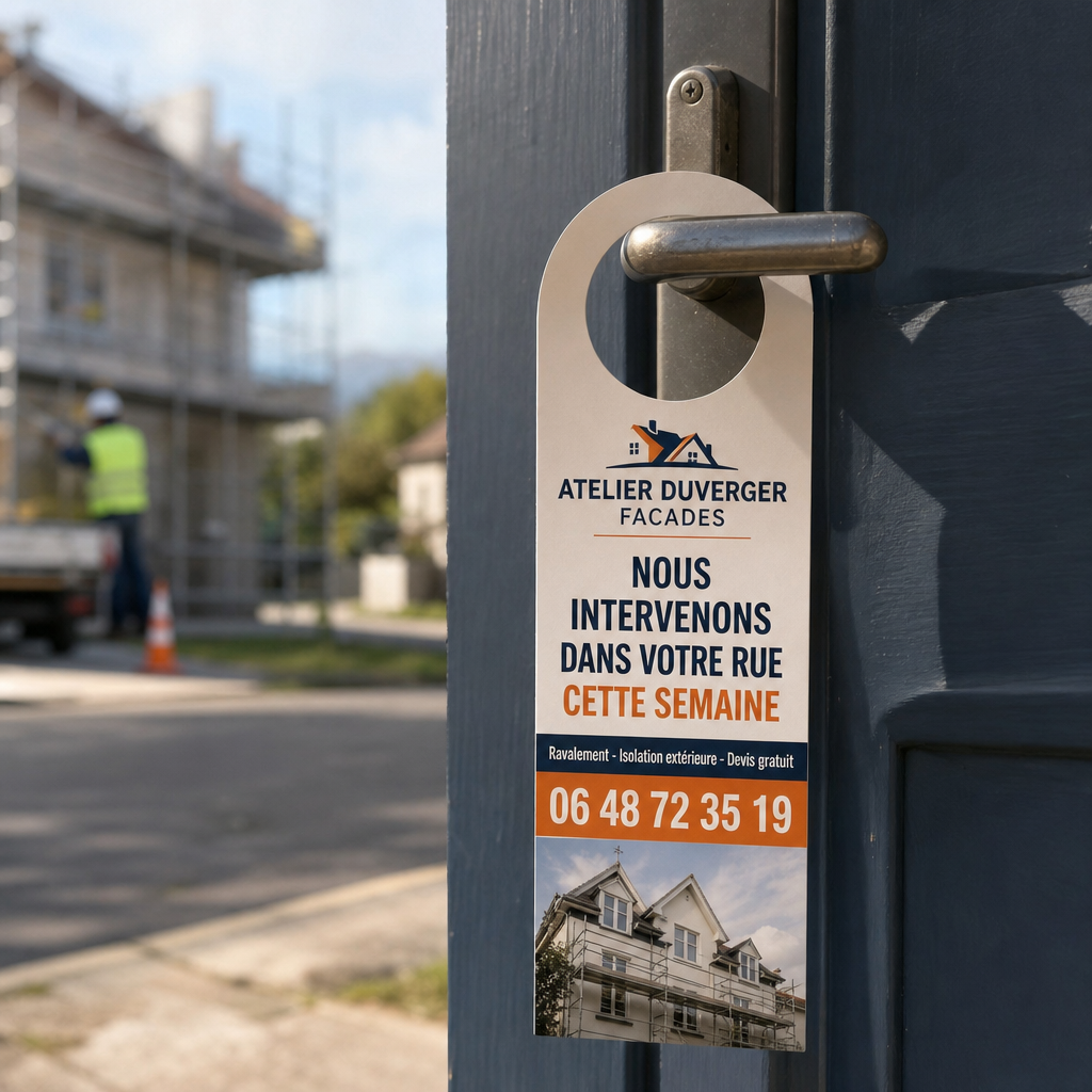 Accroche-porte de prospection chantier