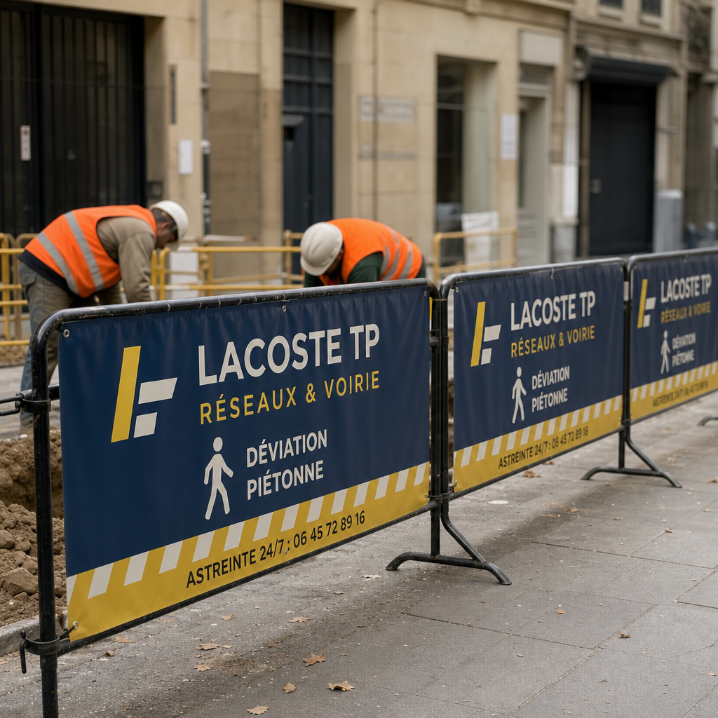 Bâche pour barrière Vauban et Nadar