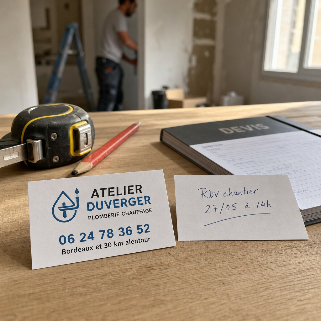 Carte de visite artisan