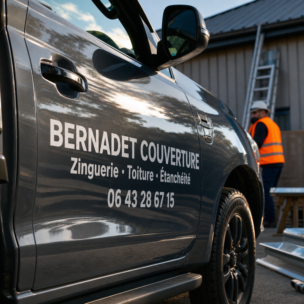 Lettrage adhésif découpé pour véhicule