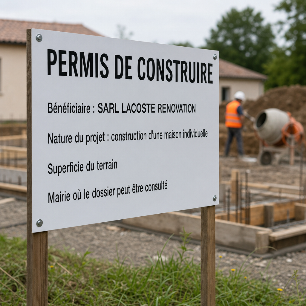Panneau de permis de construire