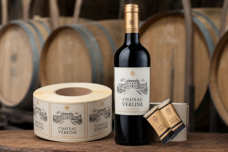 Etiquettes et habillage pour le vin et le vignoble