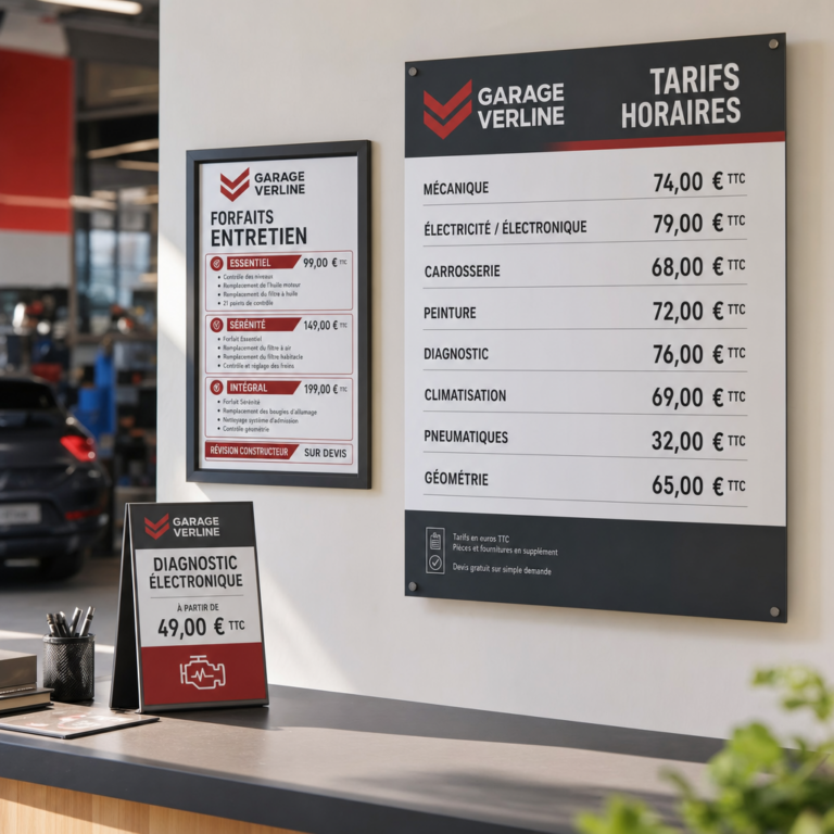 Affichage réglementaire & prix