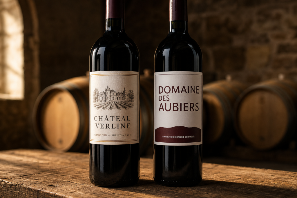 Étiquette vin bordeaux classique ou moderne : décoder les codes du rayon