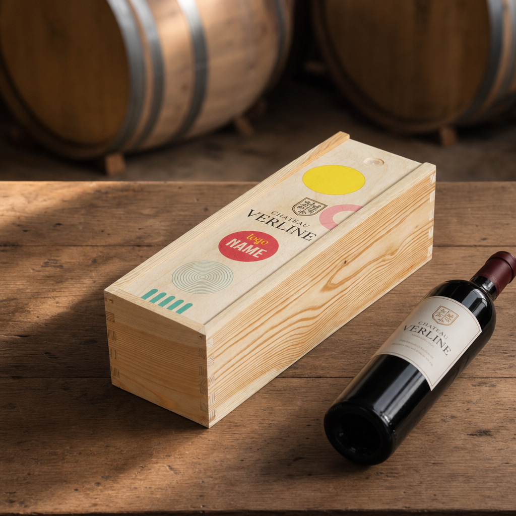 Caisse à vin en bois personnalisée 1 à 3 bouteilles
