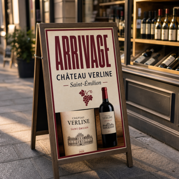 Chevalet de trottoir pour caviste