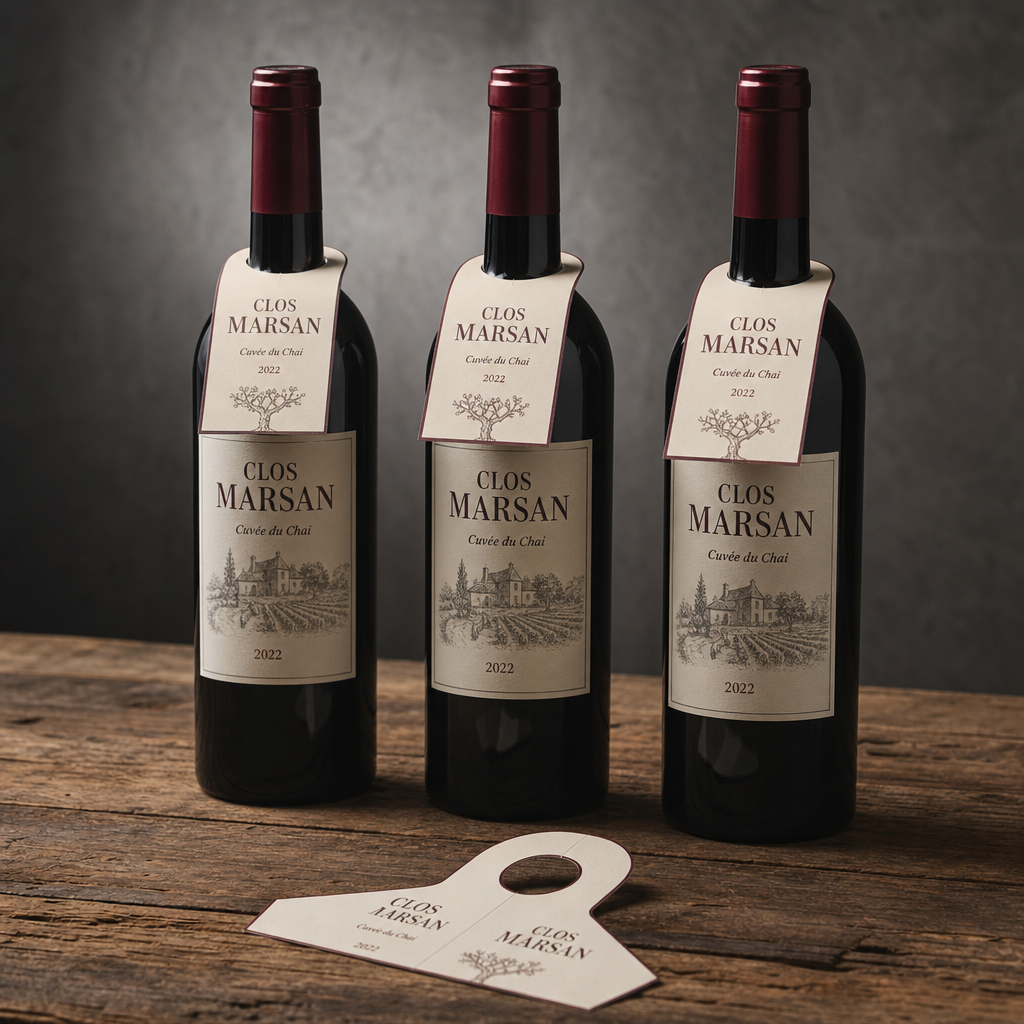 Collerette de bouteille de vin personnalisée
