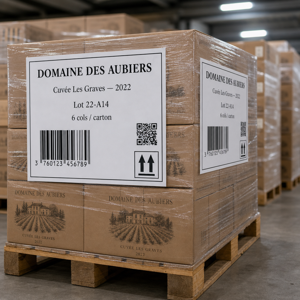 Étiquette d'expédition et d'identification de palette