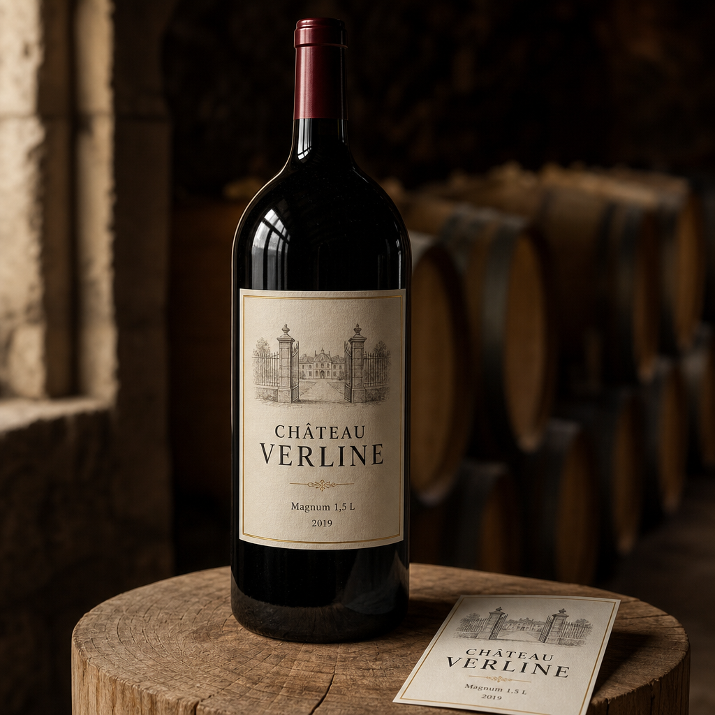 Étiquette de magnum et grands contenants