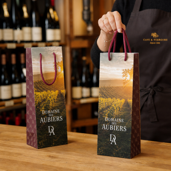 Sac papier luxe porte-bouteille