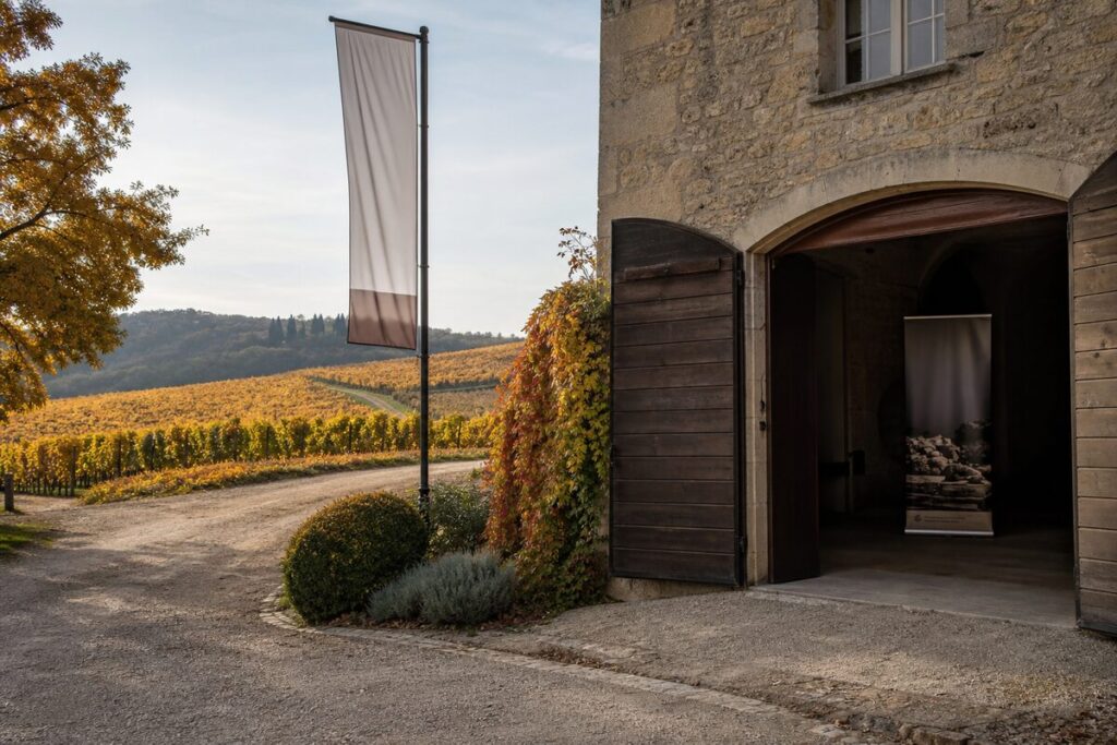 Portes ouvertes au domaine viticole : la signalétique qui guide vos visiteurs