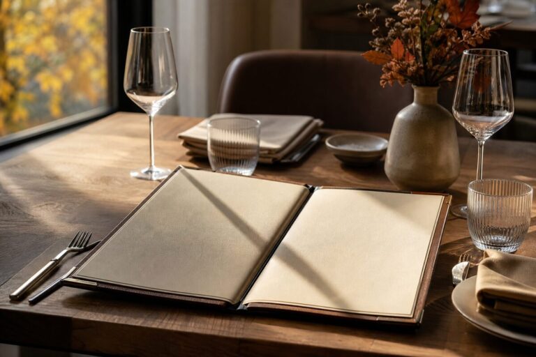 Impression menu restaurant : papier, pelliculage et format