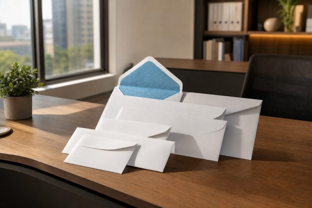 Enveloppes imprimées à votre logo : formats, fenêtre et quantités